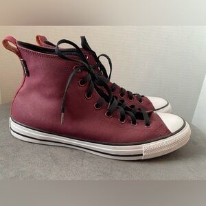 Converse All Star High Top Maroon Mens 10 Womens 12 Worn Once EU 44